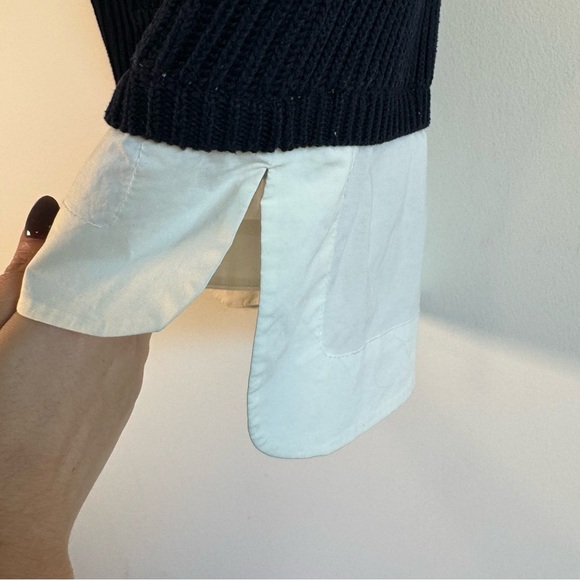 Tory Burch Rosemary Twofer Short Sleeve Layered Sweater Size Small - Picture 7 of 9